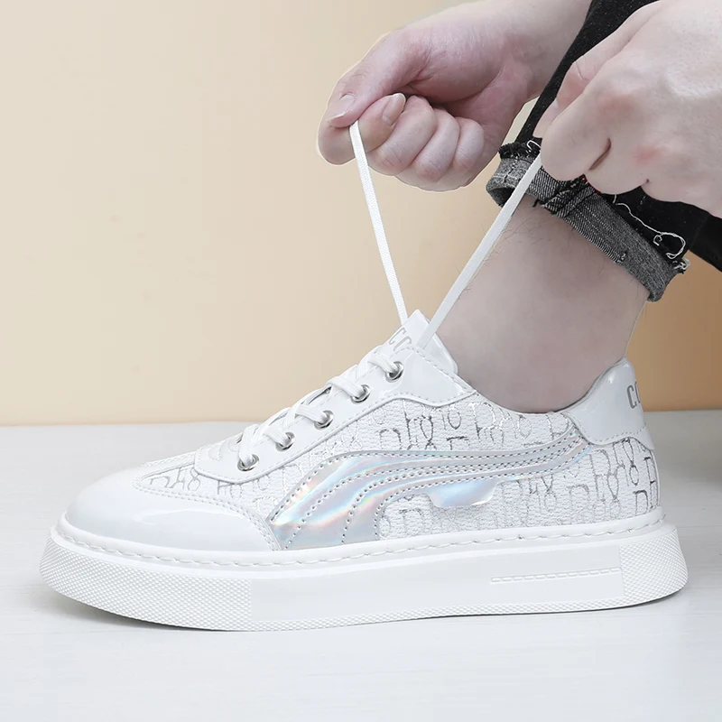 Мужские кроссовки на толстой подошве черные дышащие повседневная обувь для