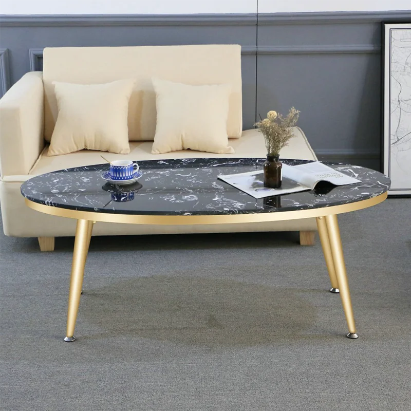 

White Metal Coffee Table Living Room Minimalist Round Center Side Table Balcony Floor Bedroom Table Basse Home Furniture