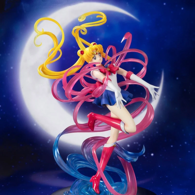 Japanese Anime Figure Sailor Moon Crystal Power Transformation Kawaii Girl Action Figure Pvc Girl Model Doll Toy Decor Kids Toys