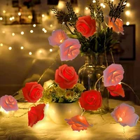 1 536m led rose string lights for valentines day wedding girl heart room garden decoration night light fairy lights decor
