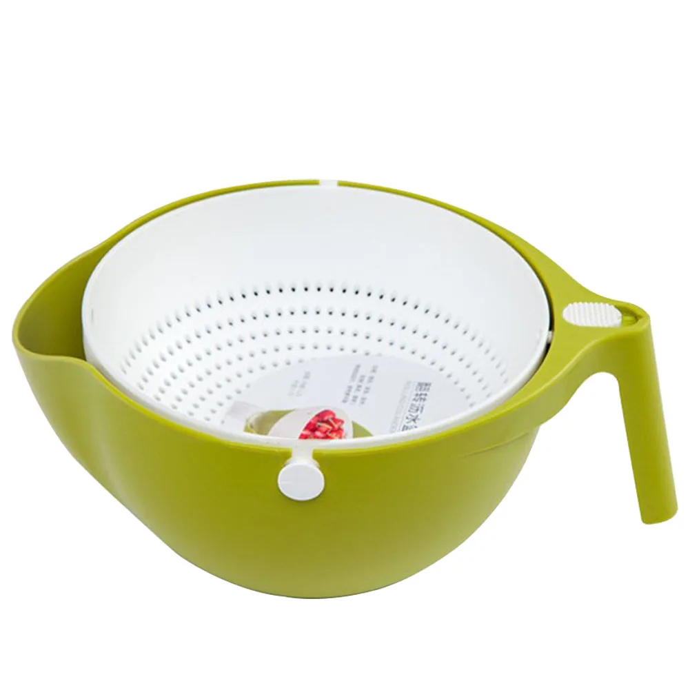 360 Degree Flip Home Multipurpose Kitchen Portable Colander Balanced Double Layer Washing Strainer Tool Detachable Drain Basket |