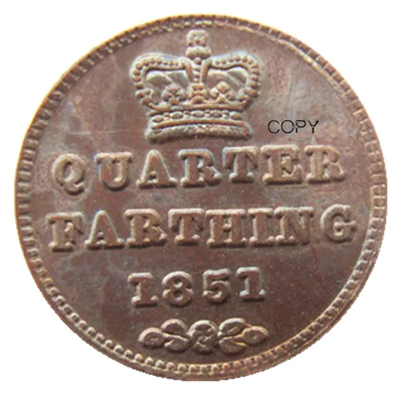 

UK 1851 Великобритания/цейлонская Виктория четверть Farthing копия монет