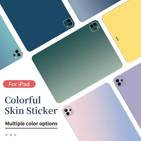 Чехол-наклейка для iPad 10 2022 года Pro 11/12,9 9 2021 Air 2/3/4 10,5 Mini 6 10,2 2018 9,7 5/6 цветов, чехол Funda с обесцвечиванием