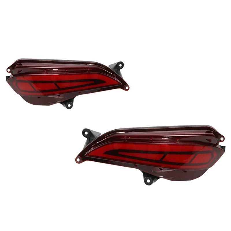 

LED Rear Bumper Fog Light Tail Brake Lamp Bar Turning Signal Light Reflector for Toyota Yaris Sedan 2017 2018 2019