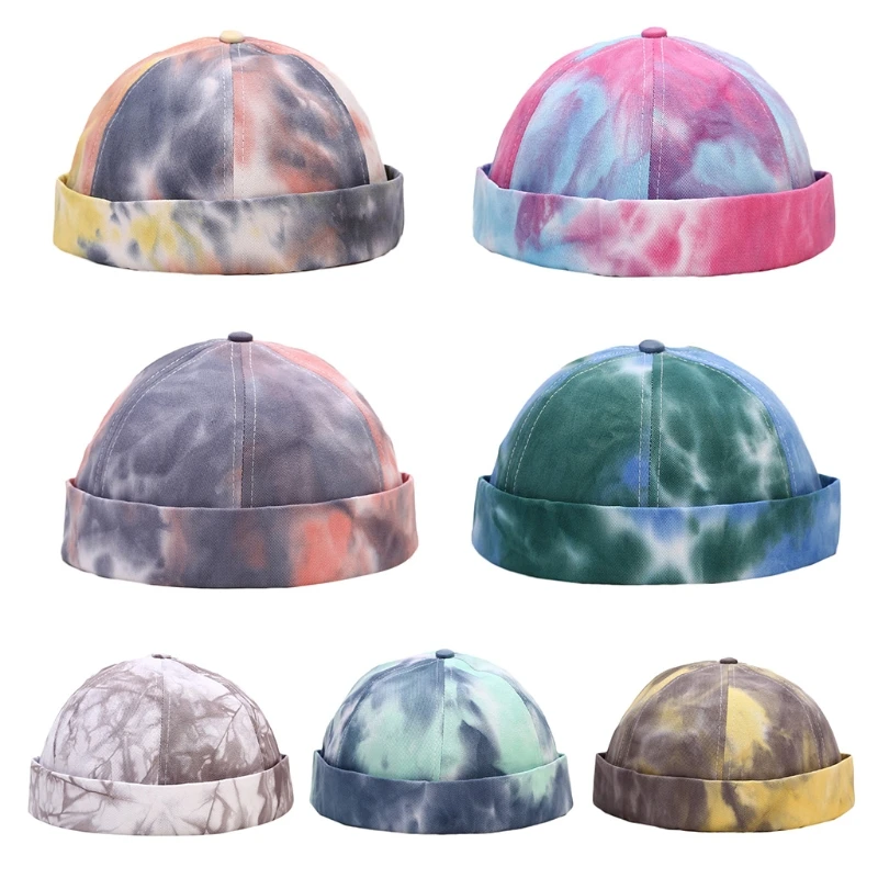 

Brimless Hat Beanie Hat Hip Hop Hat Retro Cotton with Adjustable Female