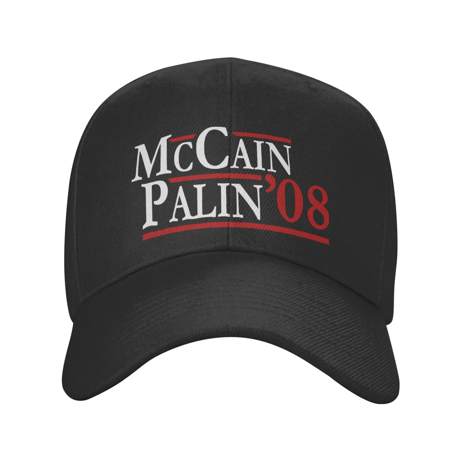 

John Mccain Palin For President 2008 Baseball Cap For Men Hip Hop Hats Women's Cap Custom Logo Cowboy Hat Satin Cap Men's Caps