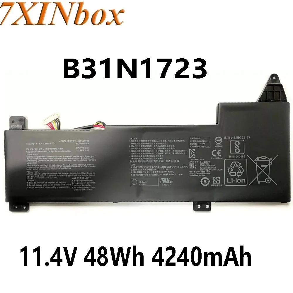 7xinbox B31N1723 11 4 V 48Wh Аккумулятор для ноутбука ASUS VivoBook K570ZD K570UD FX570ZD X570UD DM009T DM194T R570ZD E4021T