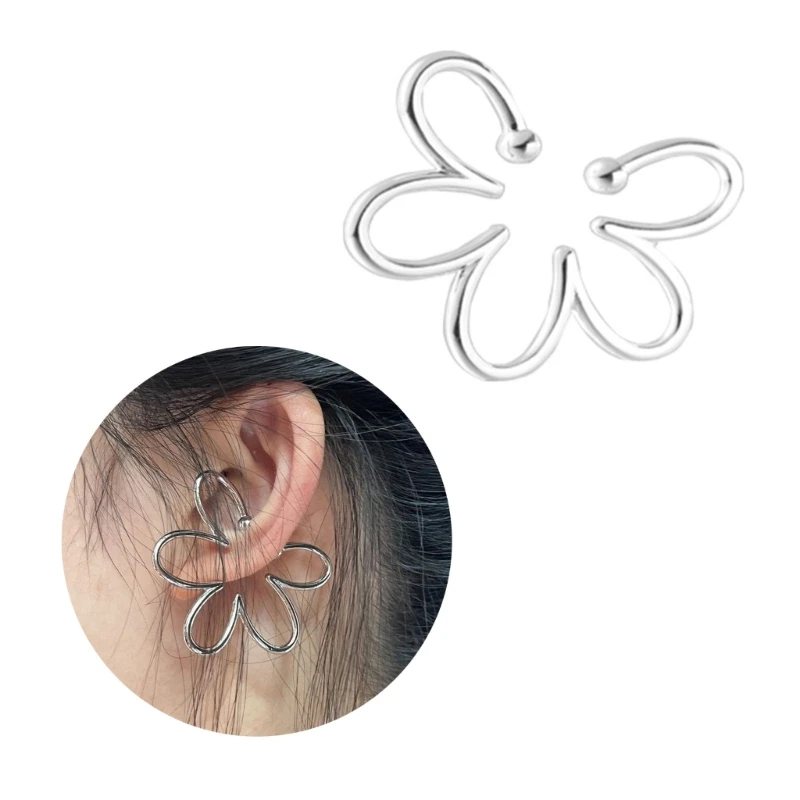 

Flower Ear Cuff Without Piercing Clip Earrings Female Boho Vintage Earring