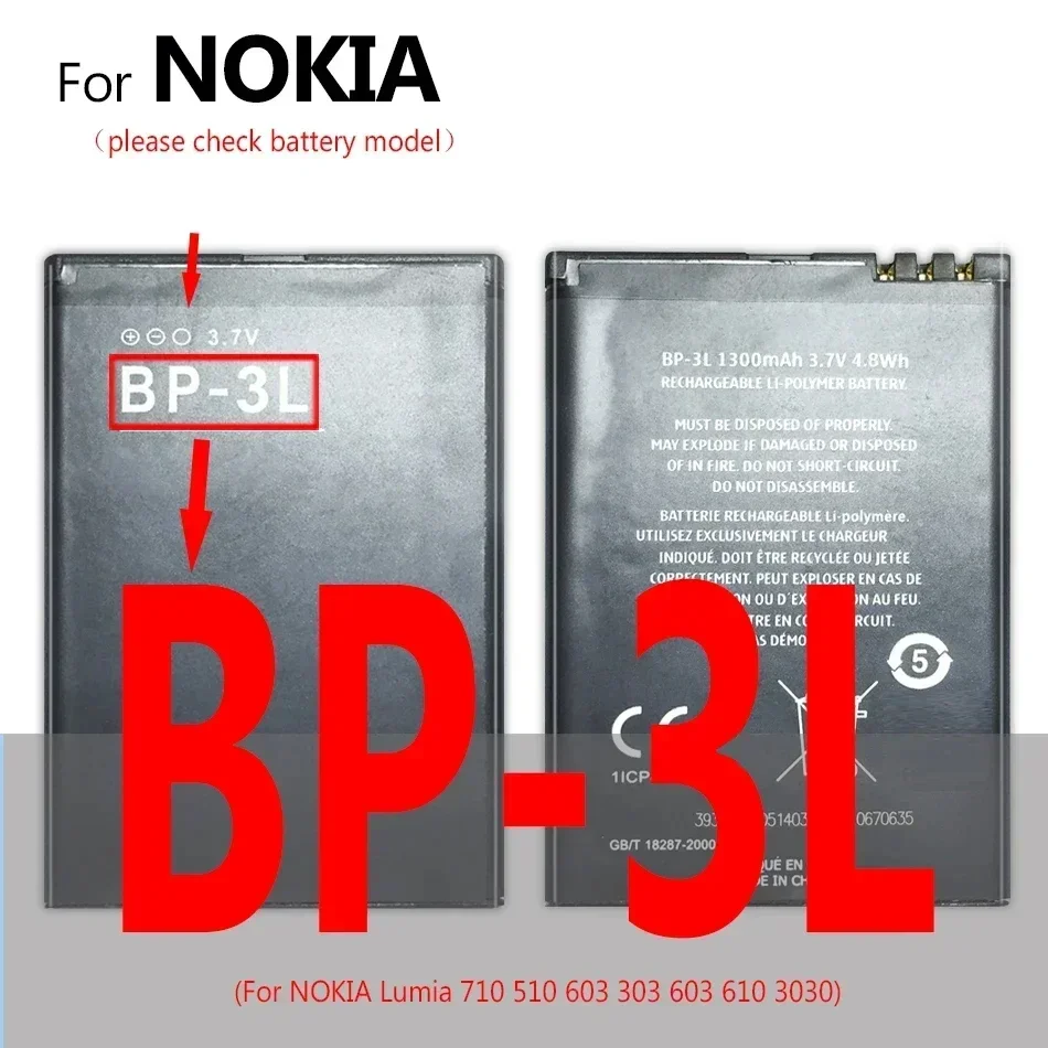 BL-4J BL-4YW BL-L4A BL 5B/5C/5CA/5CT/5F/5H/5J/5T Акумулятор BP 5T/3L/4L/5M/5Z для Nokia Lumia C6 925 N91 C5 N96 630 X6 820 535 E90