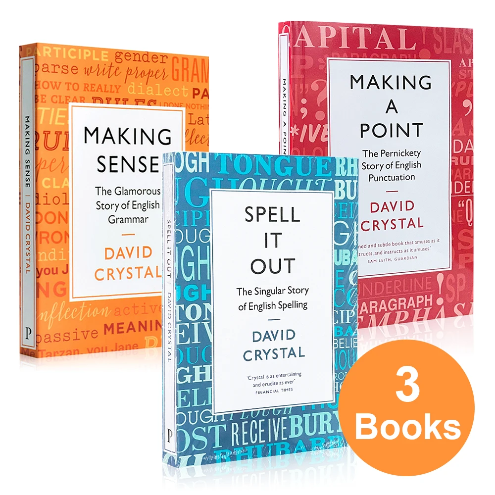 

3 Books of Spell It Out / Making A Point / Making Sense By David Crystal English Learning Skills Book for Student Paperback
