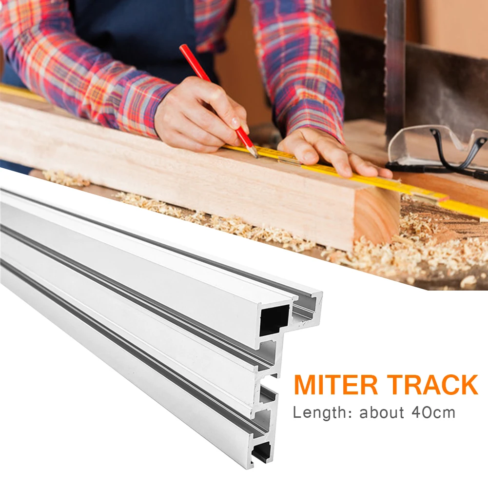 

400mm 75 Type Jig Miter Track Stop T Slot DIY For Router Table Woodworking Tool Fixture Workbench Fence Bandsaw Aluminium Alloy