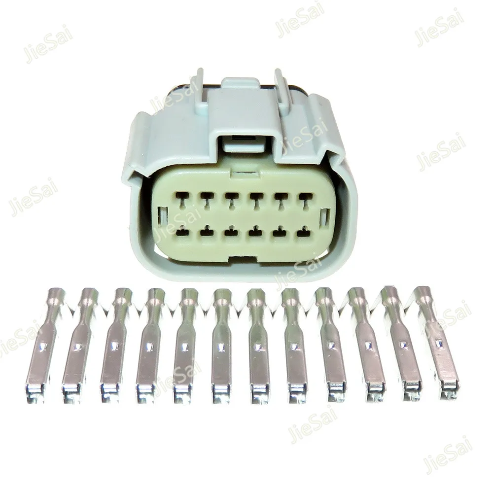 

12 Pin 1 Series Car Plastic Housing Connector 33472-1202 Grey Automotive Cable Harness Unsealed Socket