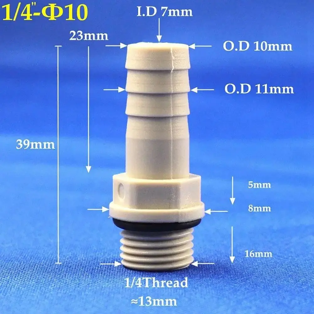 

Штуцер для пластикового шланга POM 1/4" 1/8" BSP 6/8/10/12 мм