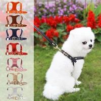 dog leash leather dog harness vest for small medium large dog collar for schnauzer pet cat dog adjustable strap belt for dog