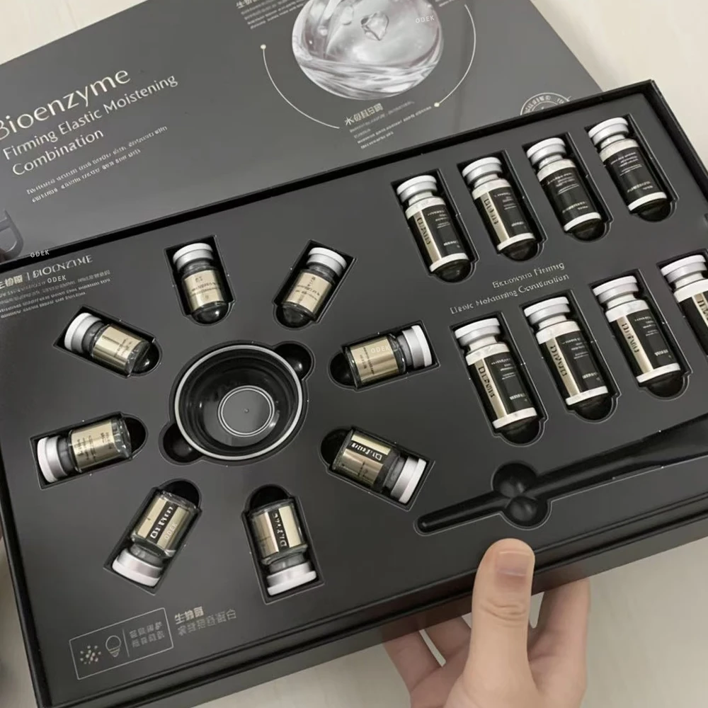 Фото Корейский DIY набор для масок для лица с лиофилизированным порошком протеазы и гиалуроновой кислотой: осветление, увлажнение, лифтинг, укрепление, омоложение кожи №1