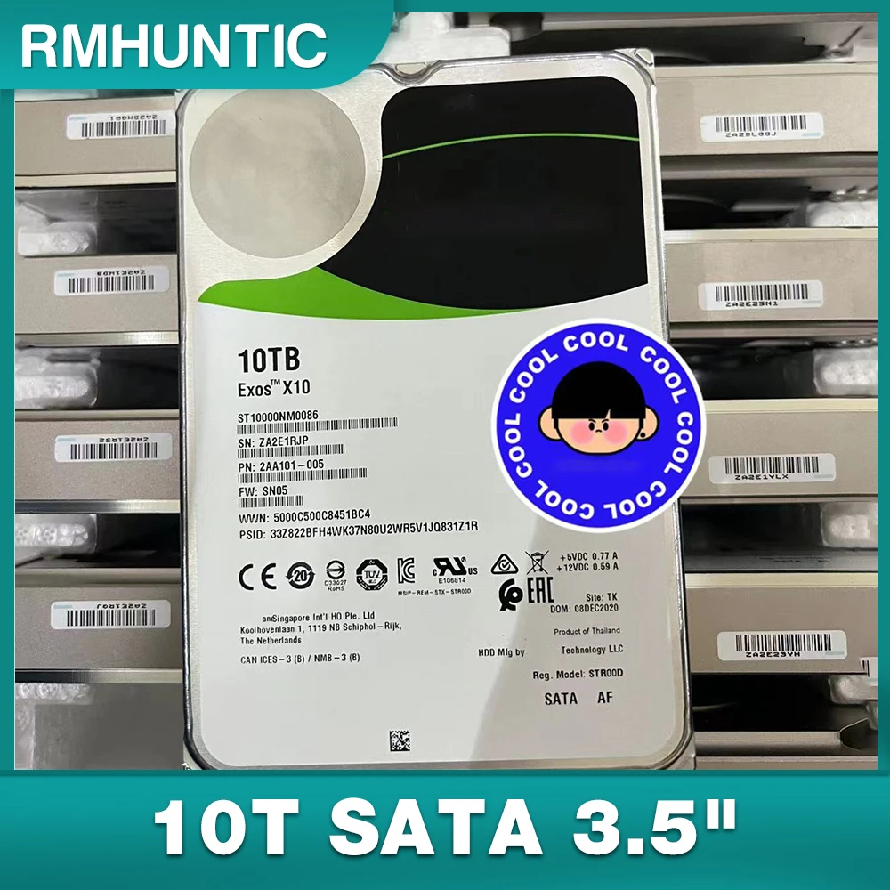 HDD For ST10000NM0086 R730 R740 Server Hard Disk 10T SATA 3.5