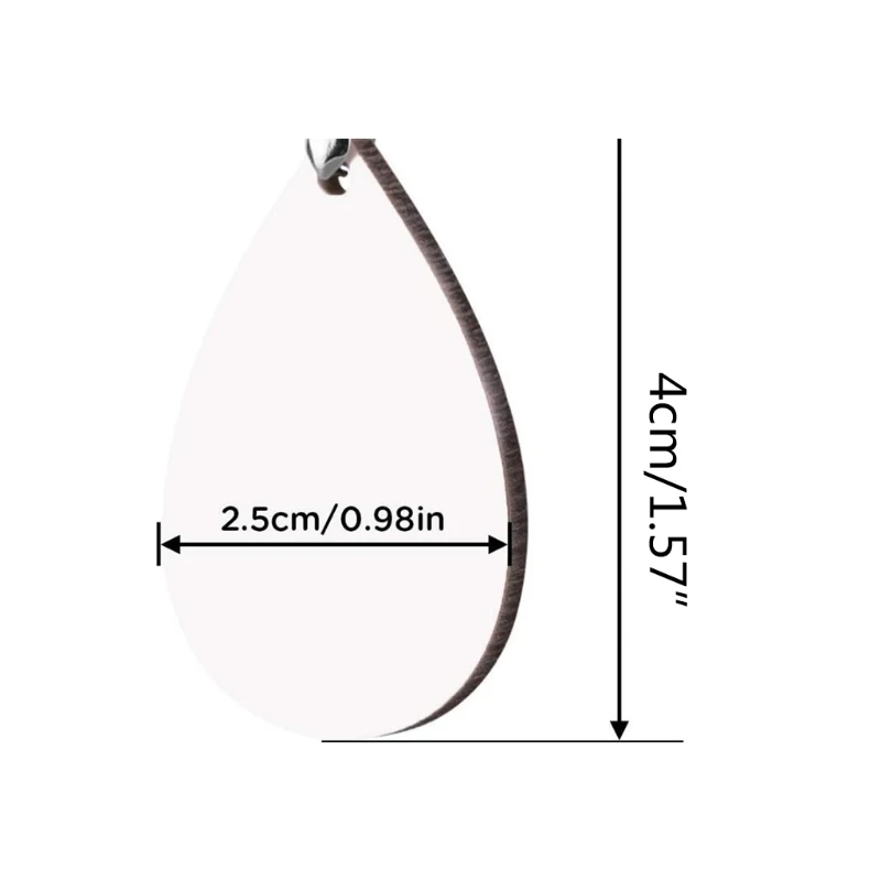 D0LC 30 шт. набор сублимационных пустых сережек с каплевидными крючками