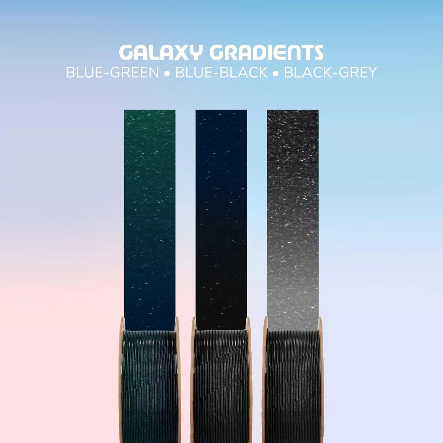 Фото Polymaker Panchroma ™   Филамент Galaxy Gradient PLA 1.75 мм 1 кг с эффектом сияния и смены цвета для 3D-принтеров FDM AMS №4