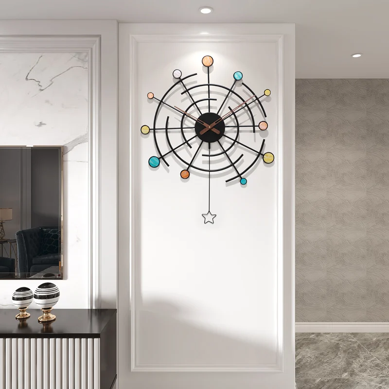 

Rustic luxury Wall Clock Living Desk Pendulum Digital assessories Wall Clock Modern Design Wand Uhr Kitchen Decoration TY140YH