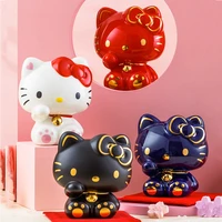 kawaii sanrio accessories ceramics piggy bank hello kitty doll desktop ceramic piggy bank anime cartoon decoration girl gift