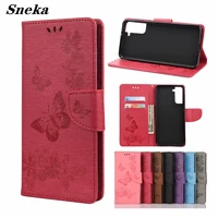 butterfly matte leather protect phone case for oppo a36 a53s a92s reno6 4pro realme 9i 7 pro flip wallet card holder stand case