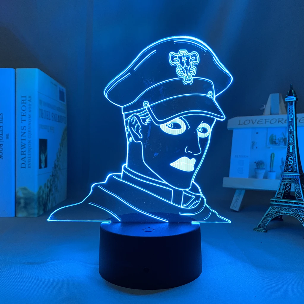 

Anime Led Lamp Black Clover Gordon Agrippa for Bedroom Decor Light Battery Powered Birthday Gift Manga 3d Light Black Clover