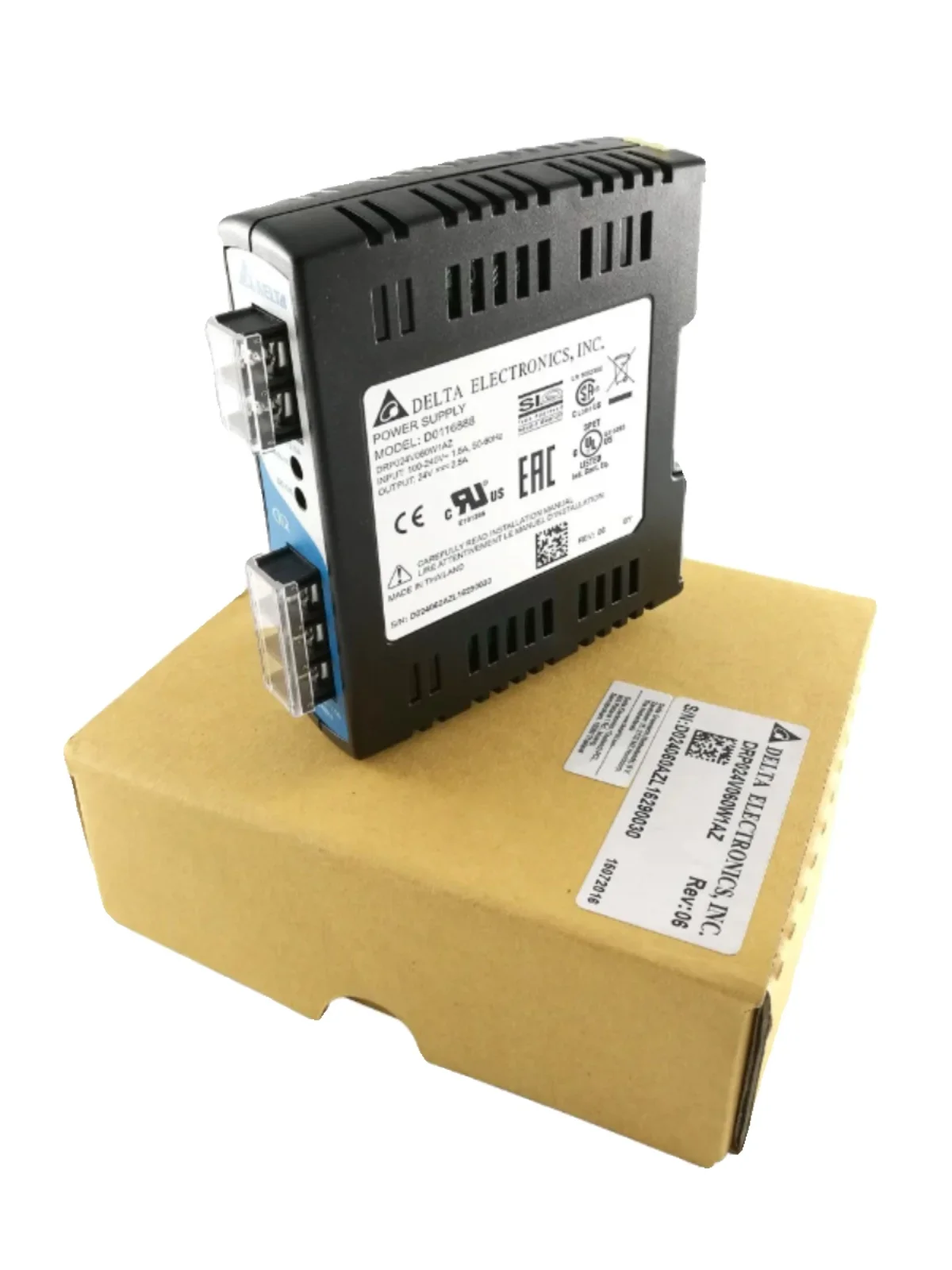 Промышленный рельсовый блок питания Delta DRP024V480W1BN 24 в 480 Вт Zhongda Dentsu оригинальный и