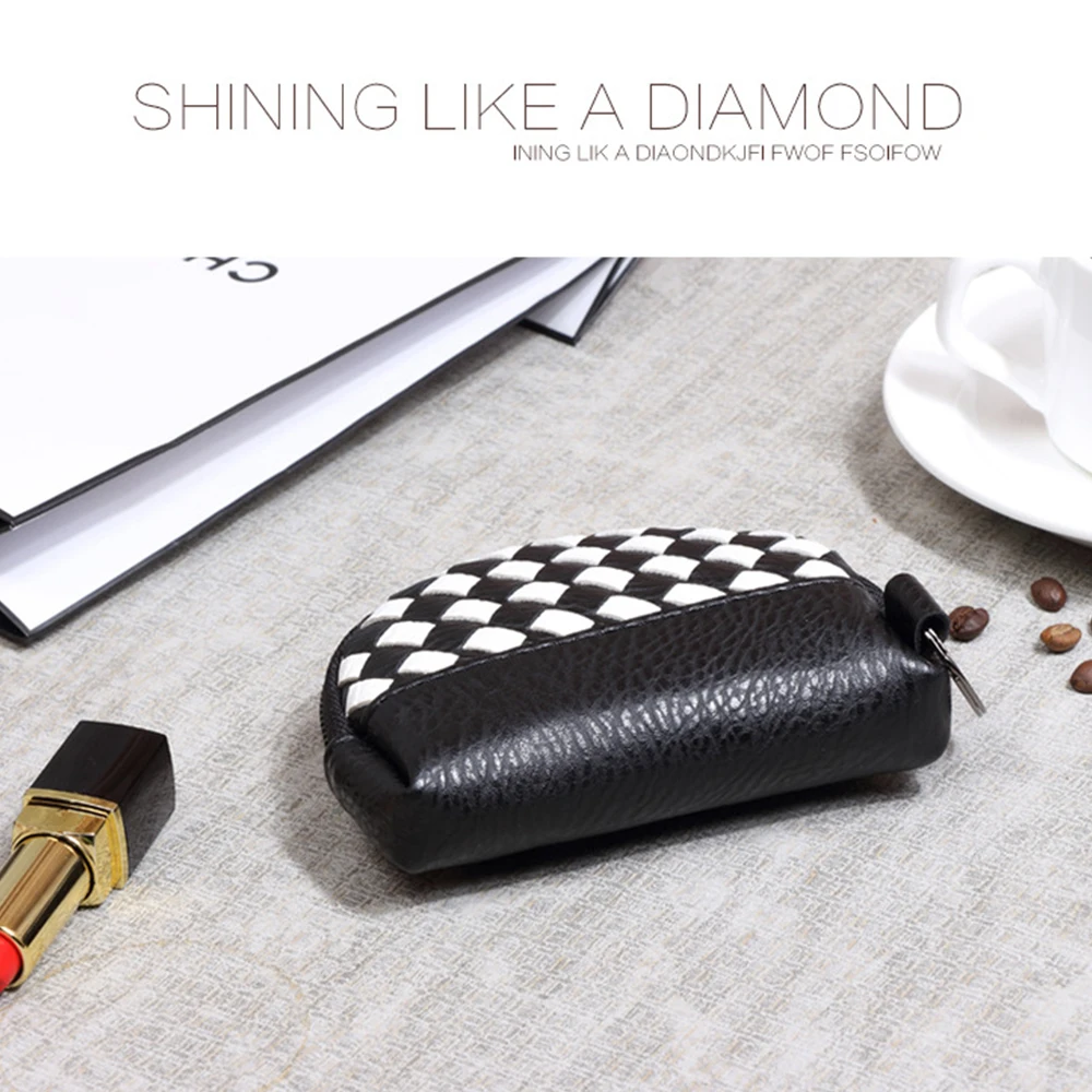 2023 New Women's Handwoven Wallet Fashion Zipper PU Leather High Quality Women's Wallet Short Card Holder Brand Women's Wallet