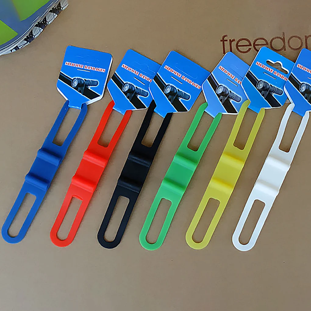 

5Pcs MTB Mountain Road Bike Silicone Bandage Bicycle Light Rubber Straps Mobile Band Ties Cycling Accessories