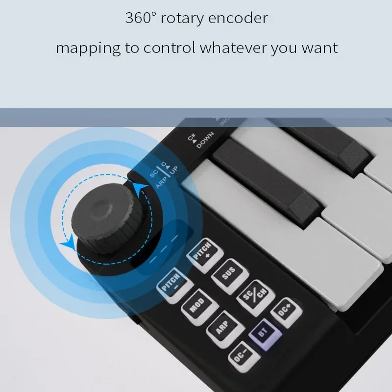 USB MIDI-клавиатура 25 клавиш Bluetooth для Mac и ПК