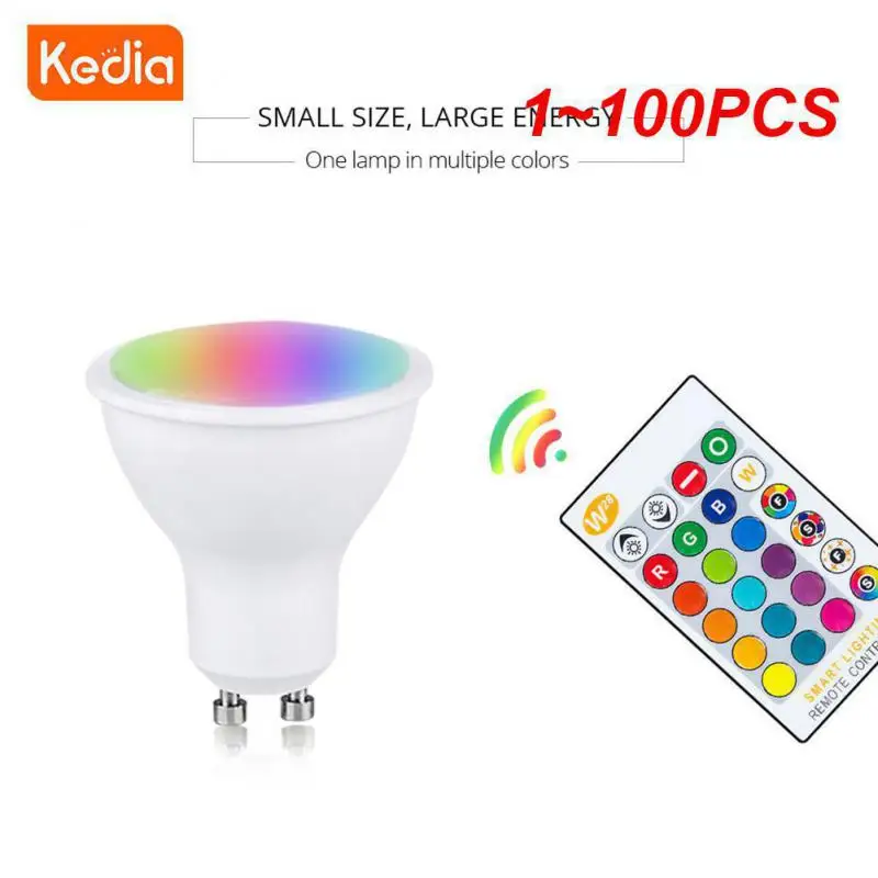 

1~100PCS E27 Smart Control Lamp Remote Control Spot Light Bulb Dimmable LED Night Light Colour Changing RGB Light Bulbs Home