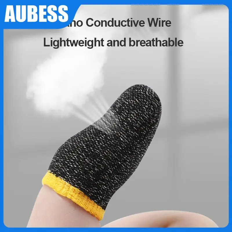 

Fiber Gaming Finger Sleeve Lightweight Finger Cots Ultra-thin Thumb Fingertip Sleeves Sweatproof Gaming Accessorie For Pubg