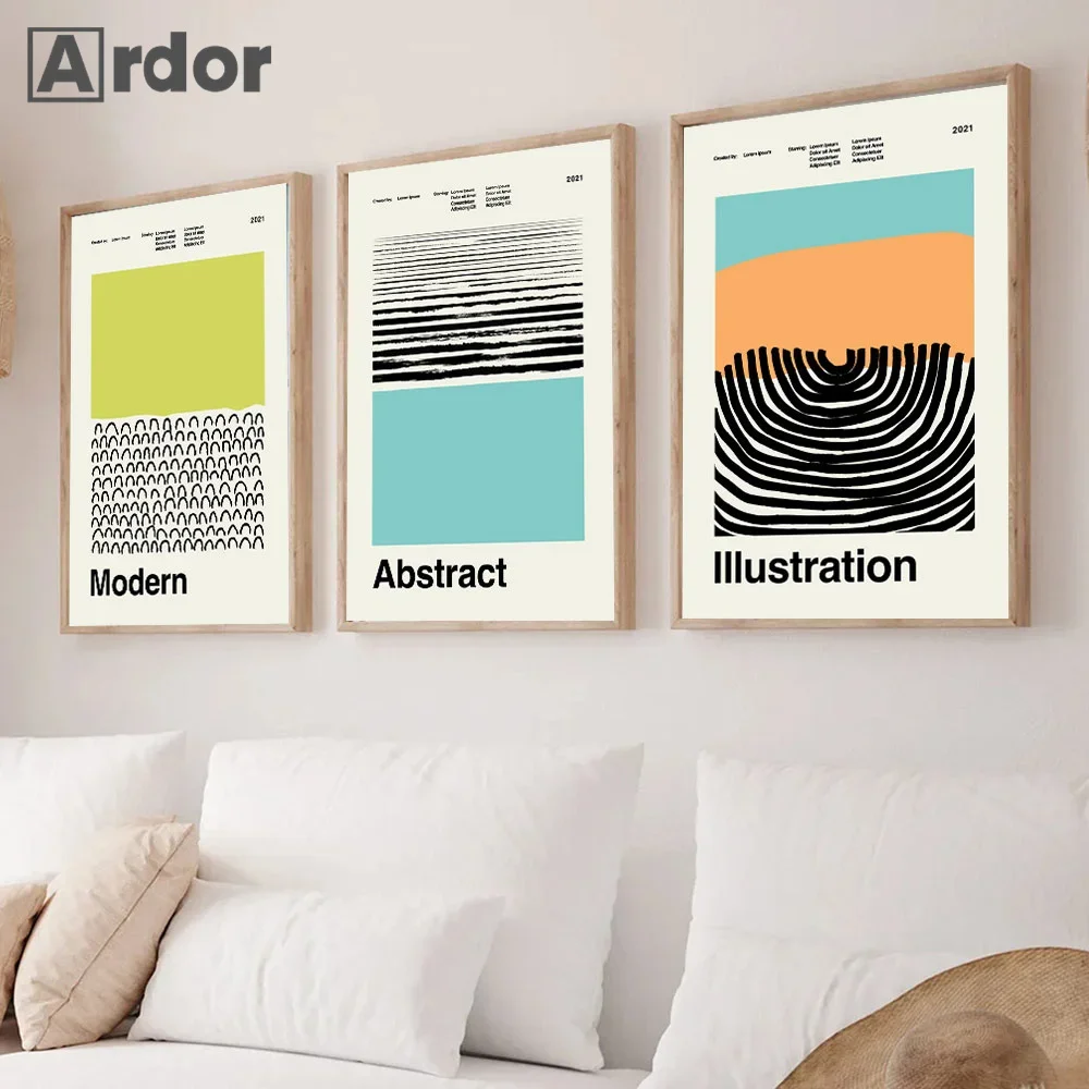 Абстрактная Современная Настенная картина среднего века холст галерея