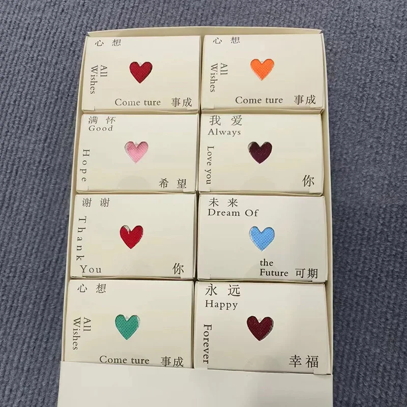 8 pairs Thin Mid-Calf Love Fashion Style Four Seasons Solid Color Casual Cotton Socks