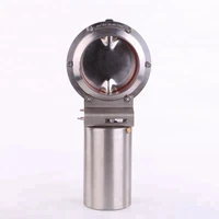 sanitary stainless steel pneumatic butterfly valve with single acting actuator