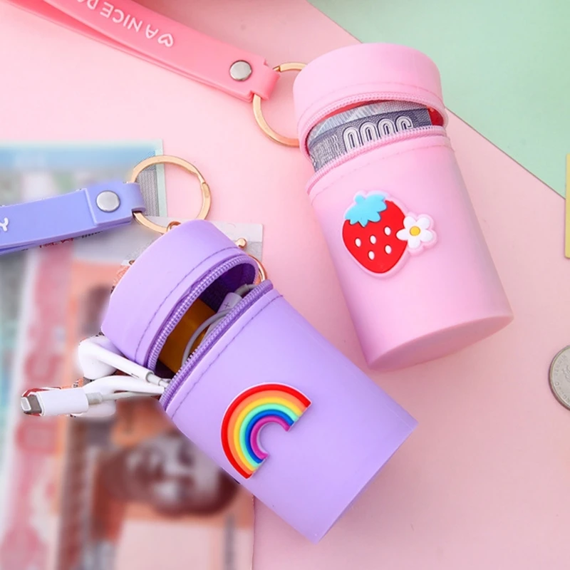 Силиконовый брелок для монет миниатюрные мешочки губной помады различных