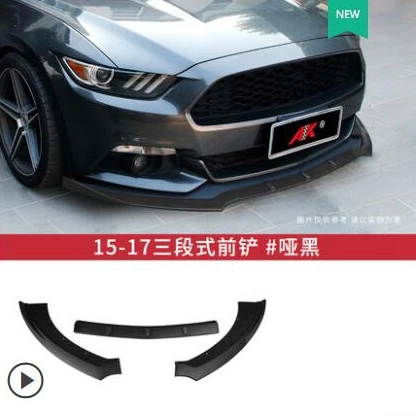 

Передний бампер, спойлер для Ford Mustang 2015-2021 JC Style PP Matte Blak, глянцевый черный, не для Shelby GT350