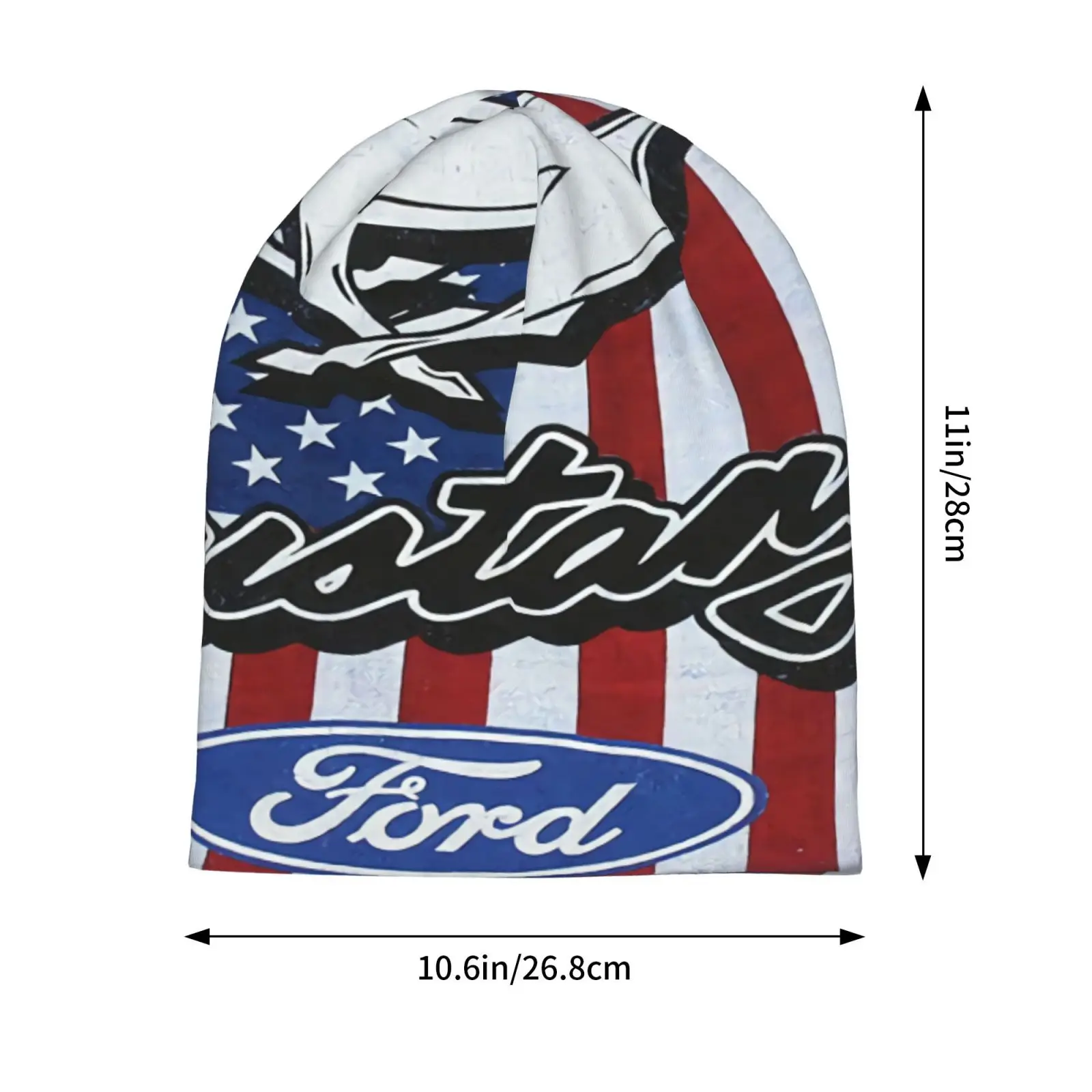 Вязаная шапка с американским флагом Ford Mustang логотипом на заказ женская мужская в