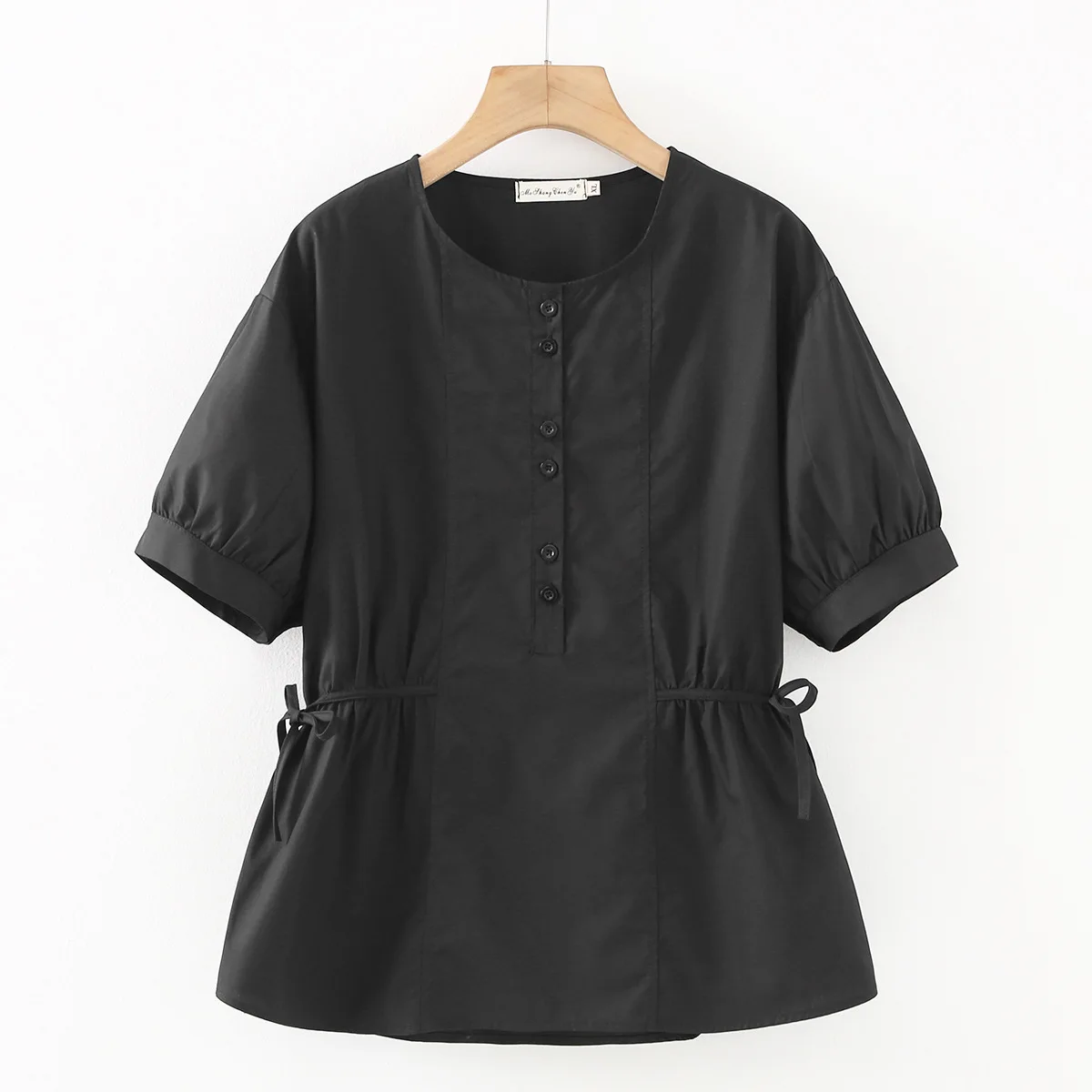 

2022 maternity round neck women's short sleeves t shirt Black