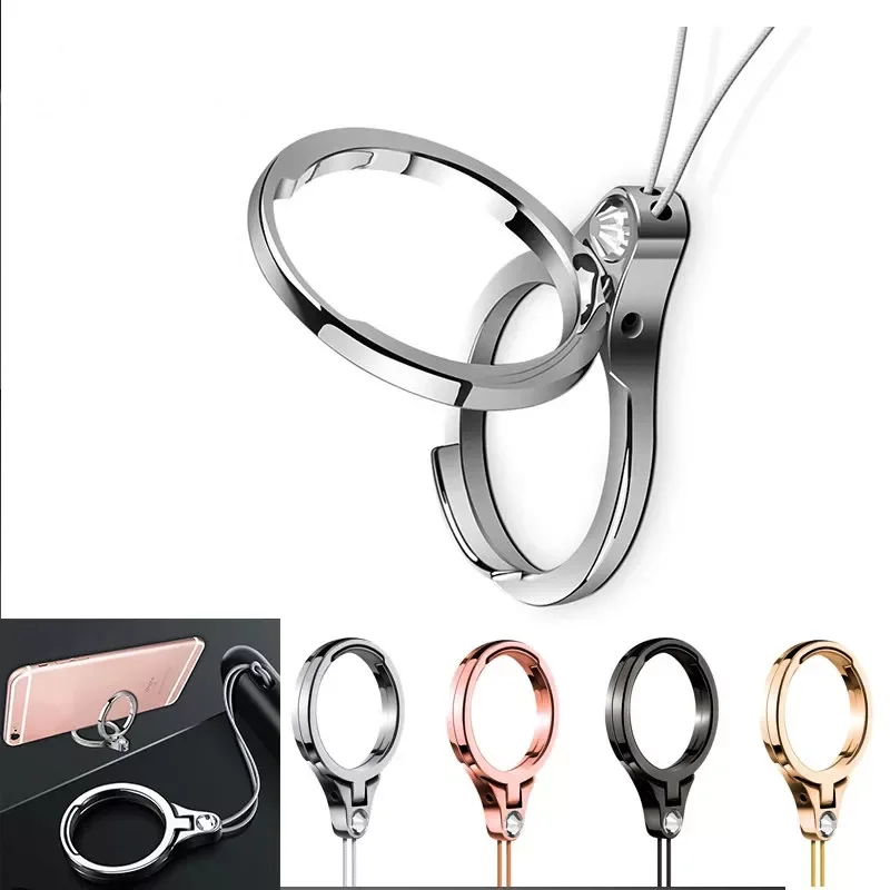 

Mobile Phone Straps Universal Finger Ring Stand Holder mobile Phone stand lazy neck Strap phone ring squishy lanyard for keys