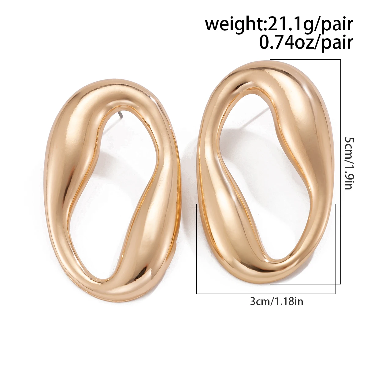 SHIXIN Панк полые эллиптические наушники женские серьги Ушные гвозди