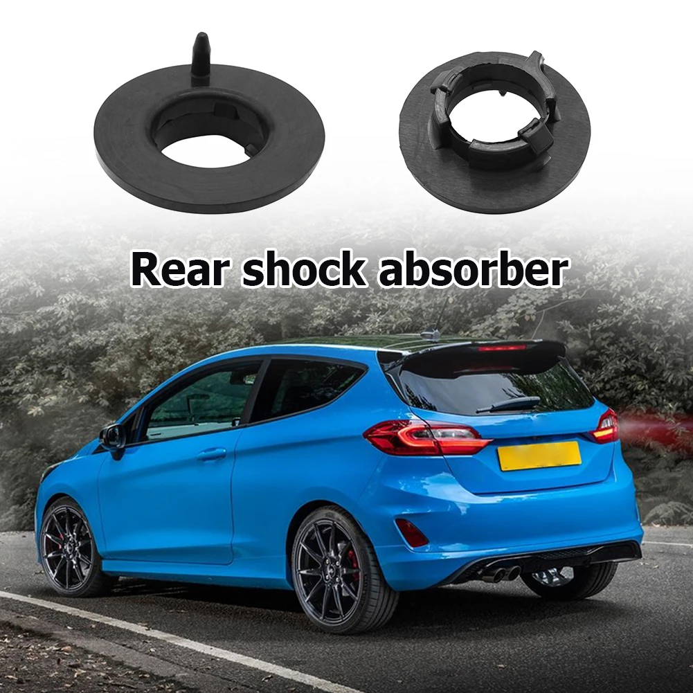 Car Rear Spring Top Mount Anti Squeak Part Car Shock Absorber Accessories Rubber Black for Ford Fiesta Mk7 2009-2017