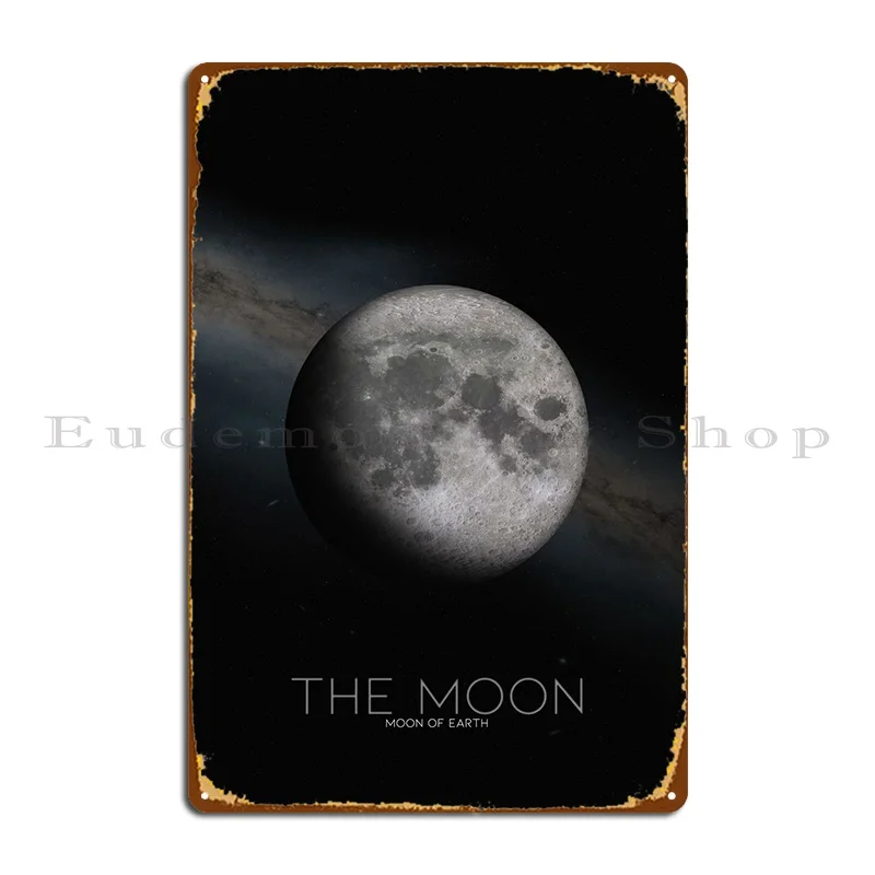 

Металлический плакат Луна для гаража, гаража, печать бар, жестяной плакат