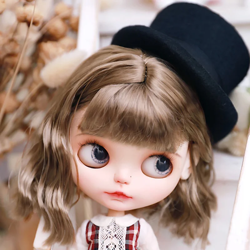 

Парик для куклы BJD, размер для куклы, аксессуары для кукол, парик для игрушек, искусственный мохер, вьющиеся волосы для девочек