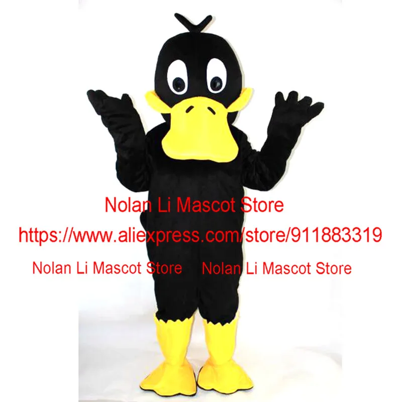 Высококачественный костюм-талисман в виде черной утки мультяшный набор для