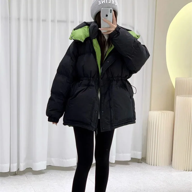 Женский пуховик на белом утином пуху пальто 2024 новая зимняя мода высокое