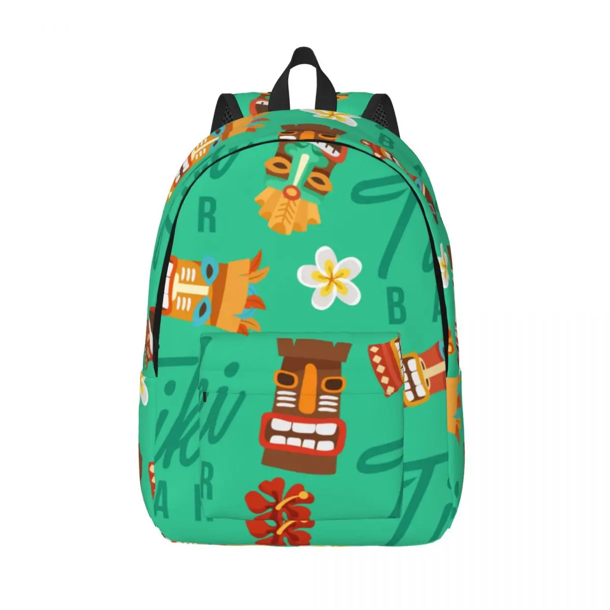 

Tiki Tribal Mask Hawaiian Elements Backpack Unisex Travel Bag Schoolbag Bookbag Mochila
