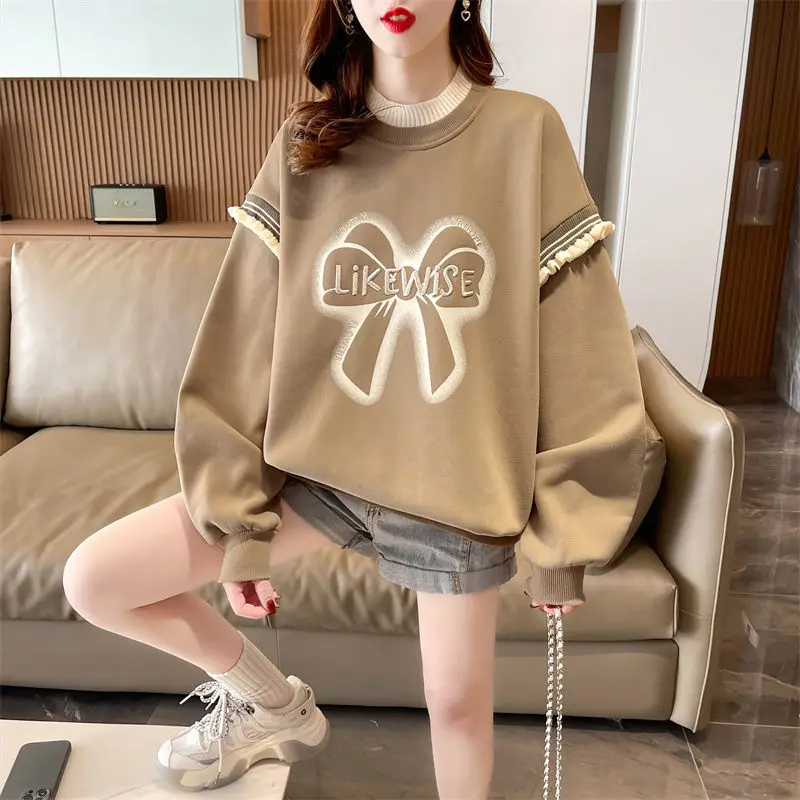 

Fashion Sweatshirt Women's Spring Autumn Korean Style Loose Top Clothes Polerones Y2k Harajuku Streetwear Aesthetic Sweatshirts
