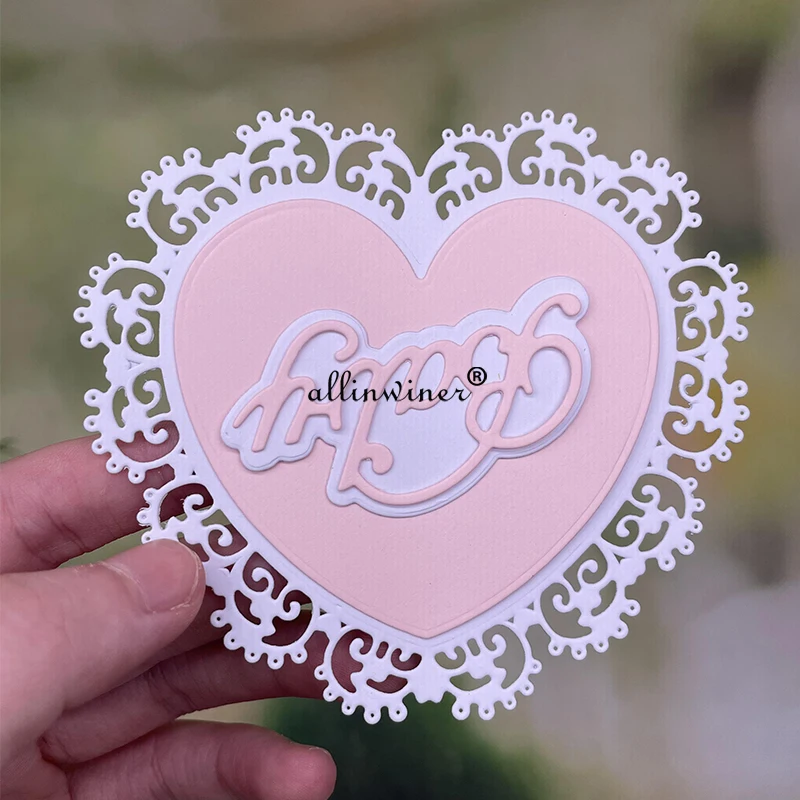 

Heart frame baby letters Metal Cutting Dies Stencils For DIY Scrapbooking Decorative Embossing Handcraft Die Cutting Template