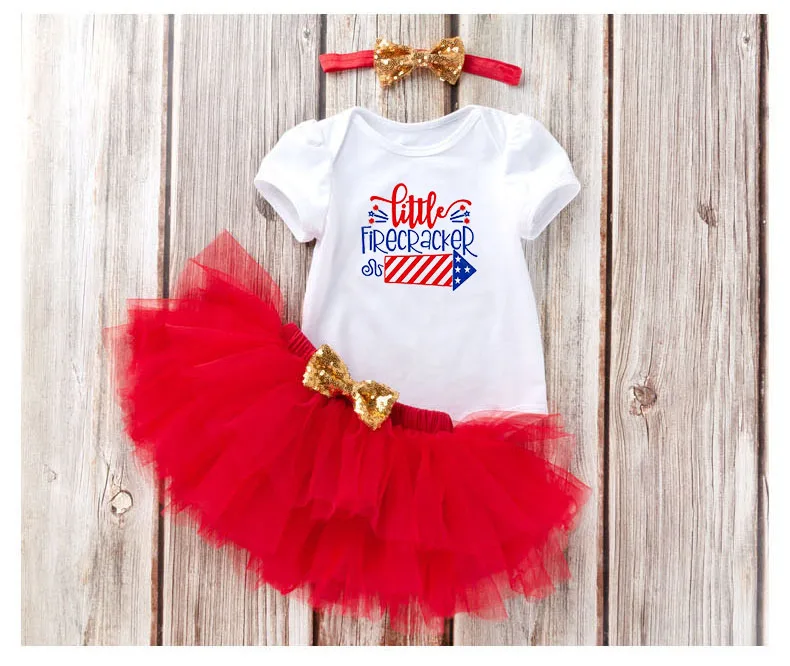 

Little Firecracker 4th of July Mother and Daughter Clothes 2022 Summer Baby Gifts Big Sister Fashion Letter Family Clothing